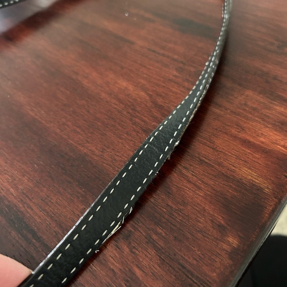 Kate spade black leather crossbody purse with pink lining. - Picture 8 of 10